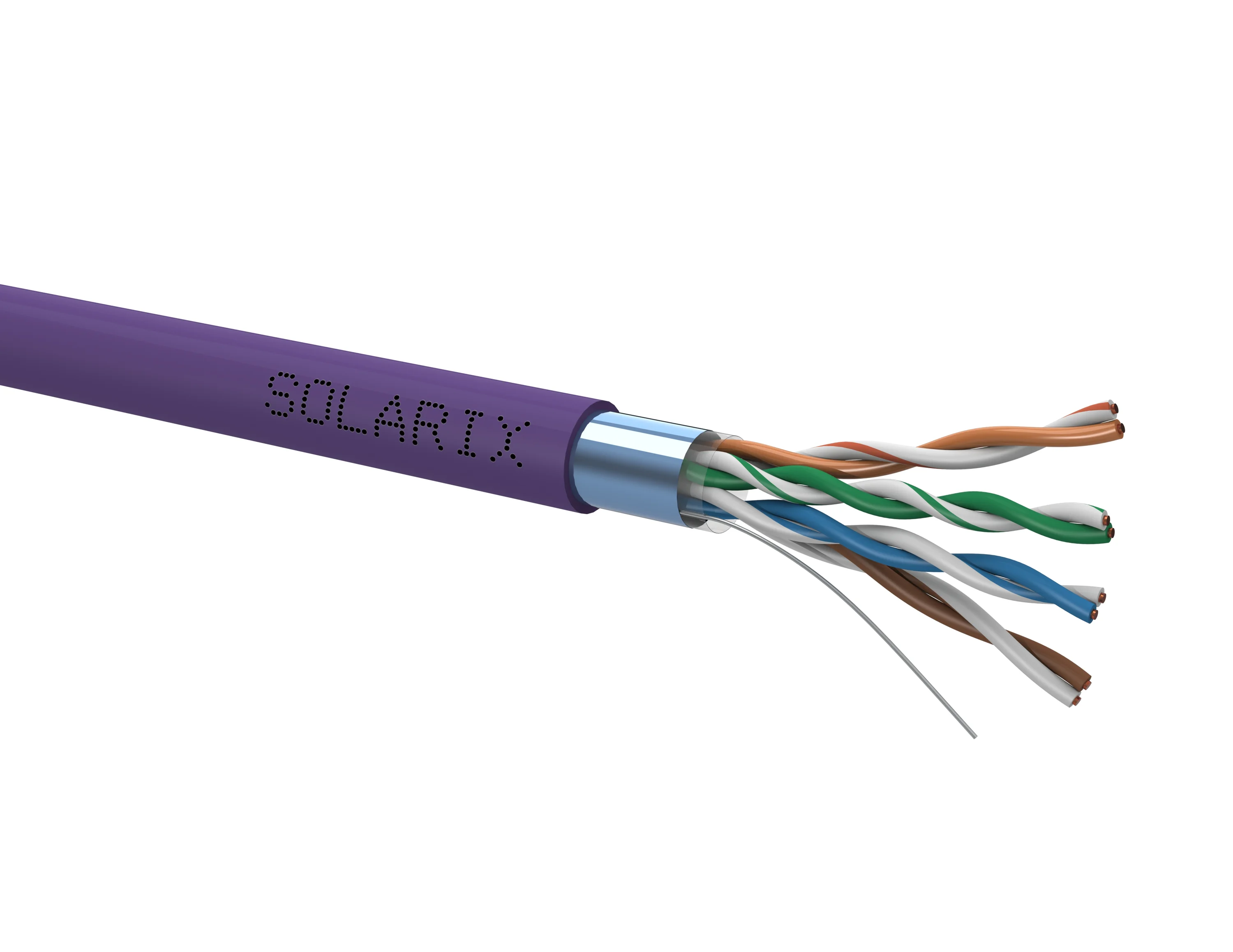SOLARIX kábel, CAT5E, FTP LSOH, drôt, 305m, box SXKD-5E-FTP-LSOH