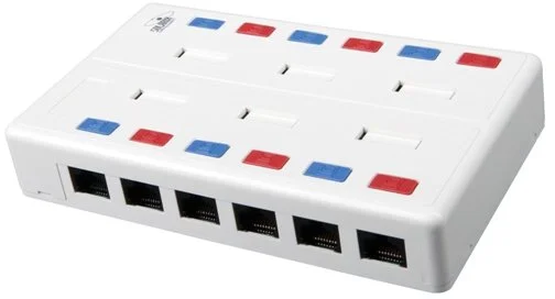 SOLARIX viacportový box, CAT5E, UTP, 12 x RJ45, biely SX12-5E-UTP-WH