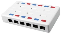 SOLARIX viacportový box, CAT5E, UTP, 12 x RJ45, biely SX12-5E-UTP-WH