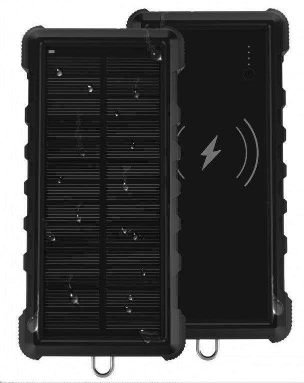 Solárna vonkajšia powerbanka Viking W24W 24000 mAh, bezdrôtové nabíjanie