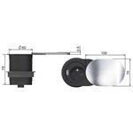 Solight 1x vstavaná zásuvka + 1x USB s posuvným krytom, dĺžka 1,9 m, USB 2400 mA