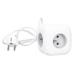 Solight 3z + USB A+C predlžovací kábel - kocka, kábel 2 m, 3 x 1 mm2, biely, vypínač