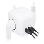 Solight 3z + USB A+C prodlužovací přívod - kostka, kabel 2m, 3 x 1mm2, bílý, vypínač