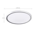 Solight Acate LED osvetlenie s ochranou proti vlhkosti, IP54, 24W, 2160lm, 3CCT, 30cm, strieborná