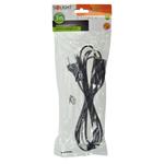 Solight flexo kabel, 2x 0,75mm2, černá, plochá, vypínač, 3m