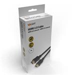 Solight HDMI kábel s Ethernetom, konektor HDMI 2.0 A - konektor HDMI 2.0 A, blister, 3 m