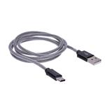 Solight kábel USB-C, konektor USB 2.0 A - konektor USB-C 3.1, silikónový, 1 m