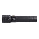 Solight LED dobíjacia baterka s displejom, 200lm, zoom, Li-Ion