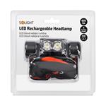 Solight LED dobíjacia čelová baterka, 650lm, Li-Ion