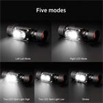 Solight LED dobíjacia čelová baterka, 650lm, Li-Ion