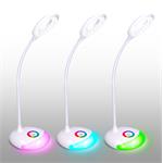 Solight LED dobíjacia stolová lampa, 5 W, RGB podsvietenie, stmievateľná, napájanie cez USB