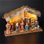 Solight LED drevený betlehem, 26x17cm, 6x LED, 2x AA