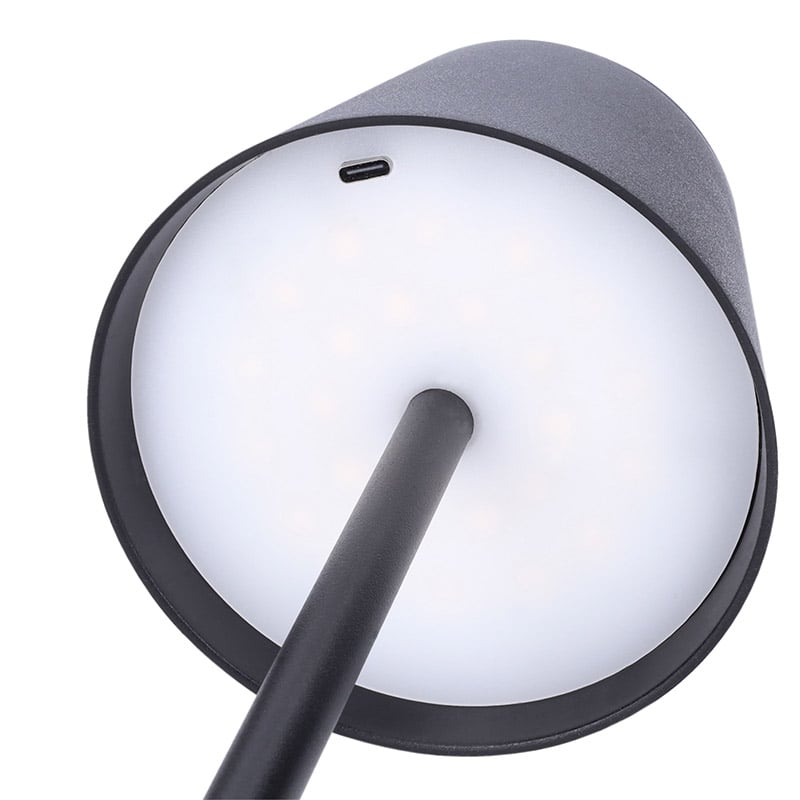 Solight LED nabíjecí lampička Lucca, 120lm, změna CCT, stmívání, černá