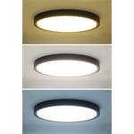 Solight LED osvětlení s dálkovým ovladačem Estela Black, 36W, 2700lm, 30cm, změna chromatičnosti, stmívatelné