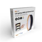 Solight LED osvětlení s dálkovým ovladačem Larios Black, 48W, 3360lm, 39cm, změna chromatičnosti, stmívatelné
