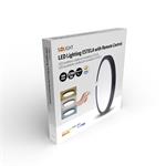 Solight LED osvetlenie s diaľkovým ovládaním Estela Black, 36W, 2700lm, 30cm, stmievateľné
