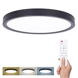 Solight LED osvetlenie s diaľkovým ovládaním Estela Black, 36W, 2700lm, 30cm, stmievateľné