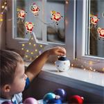 Solight LED reťaz do okna - Santa, 6x LED, odsávanie, 120cm, 2x AA
