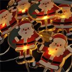 Solight LED reťaz do okna - Santa, 6x LED, odsávanie, 120cm, 2x AA