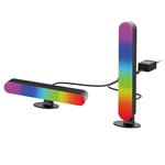 Solight LED RGB herné osvetlenie, diaľkové ovládanie, zvukový senzor, USB