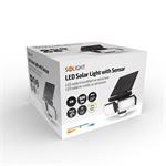 Solight LED solárne svetlo so senzorom, 8W, 600lm, Li-on, čierne