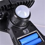 Solight LED solárne svetlo so senzorom, 8W, 600lm, Li-on, čierne