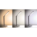 Solight LED stmievateľná lampa s bezdrôtovým nabíjaním, 10 W, stmievateľná, sivá