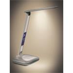 Solight LED stmievateľná stolná lampa s displejom, 6 W, voliteľná teplota svetla, biely lesk