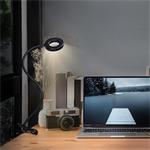 Solight LED stmievateľná stolná lampa s klipom, 300 lm, nastaviteľná teplota svetla, USB