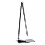 Solight LED stolná lampa stmievateľná, 11 W, zmena chromatickosti, brúsený hliník, strieborná