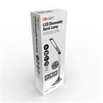 Solight LED stolní lampička stmívatelná, 11W,  změna chromatičnosti, broušený hliník, stříbrná