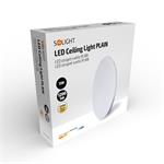Solight LED stropné svetlo Plain, 15W, 1200lm, 3000K, okrúhle, 26cm