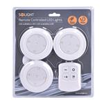 Solight LED svetlá s diaľkovým ovládaním, 3x 50lm, časovač, napájanie batériami