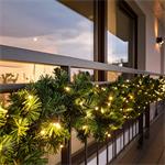 Solight LED vĂˇnoÄŤnĂ­ girlanda s jehliÄŤĂ­m, 7m, 112x LED, ÄŤasovaÄŤ, 230V, IP44