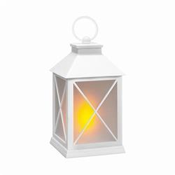 Solight LED vĂˇnoÄŤnĂ­ lucerna bĂ­lĂˇ, 20cm, ÄŤasovaÄŤ, 2x AA