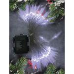 Solight LED venkovní rampouchy, 50LED, časovač, 8 funkcí, IP44, 3xAA baterie