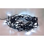 Solight LED venkovní vánoční řetěz, 100 LED, 10m, přívod 3m, 8 funkcí, časovač, IP44, studená bílá