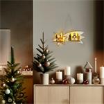 Solight LED vianočná kométa, 10x LED, drevená, 30 cm