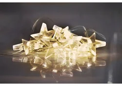 Solight LED vianočná reťaz, hviezdy, 1,5 m, 10 LED, 2 x AA, žlté svetlo