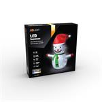 Solight LED vonkajší snehuliak 40LED, teplá biela, IP44, výška 70cm, 3x AA, časovač