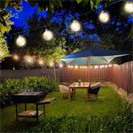 Solight LED vonkajšia balkónová reťaz so žiarovkami, 10 žiaroviek, 5m+3m, 500lm, teplá biela