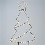 Solight LED vonkajšia dekorácia vianočný stromček, 85x LED, časovač, 68cm, 3x AA