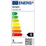 Solight LED vonkajšia vianočná reťaz, 100 LED diód, 10 m, 3 m vedenie, 8 funkcií, časovač, IP44, studená biela