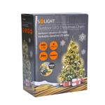 Solight LED vonkajšia vianočná reťaz, 400 LED diód, 20 m, 5 m vedenie, 8 funkcií, IP44, teplá biela