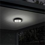 Solight LED vonkajšie osvetlenie kruhové s mriežkou, 13W, 910lm, 4000K, IP65, 17cm, čierna