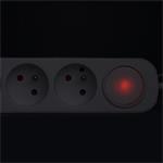 Solight predlžovací kábel 3 zásuvky, USB A+C 20W PD, 3 m, 3 x 1 mm2, biely, vypínač