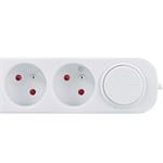 Solight predlžovací kábel 5 zásuviek, USB A+C 20W PD, 3 m, 3 x 1 mm2, biely, vypínač