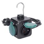 Solight predlžovacia kocka 3m, 3 zásuvky IP44, 3 x 1mm2, kábel gumový H05RR-F