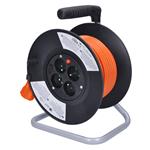 Solight prodlužovací přívod na bubnu, 4 zásuvky, 20m, oranžový kabel, 3x 1,5mm2