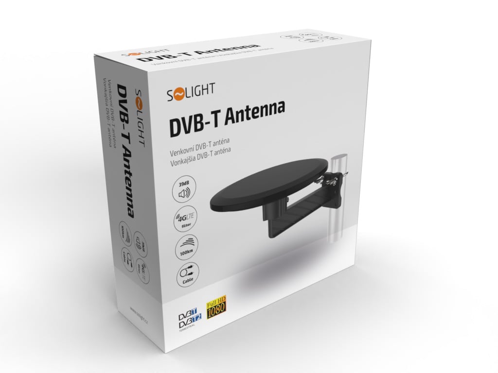 Solight venkovní anténa, DVB-T2, 49dB